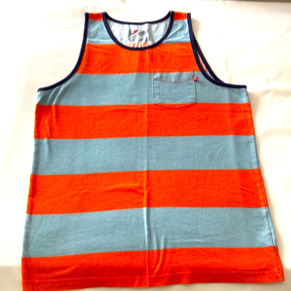 Men’s orange stripes T-shirt